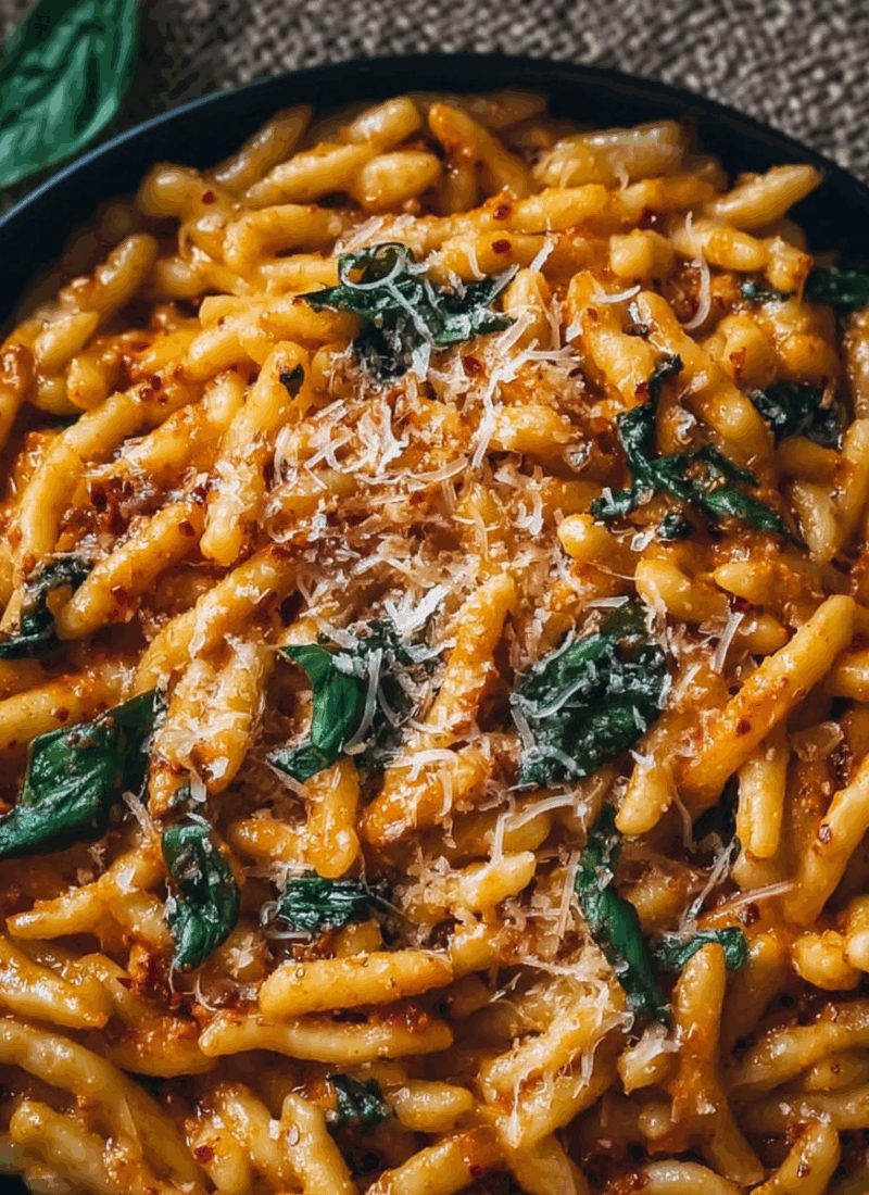 Creamy Basil & Calabrian Chili Cavatelli