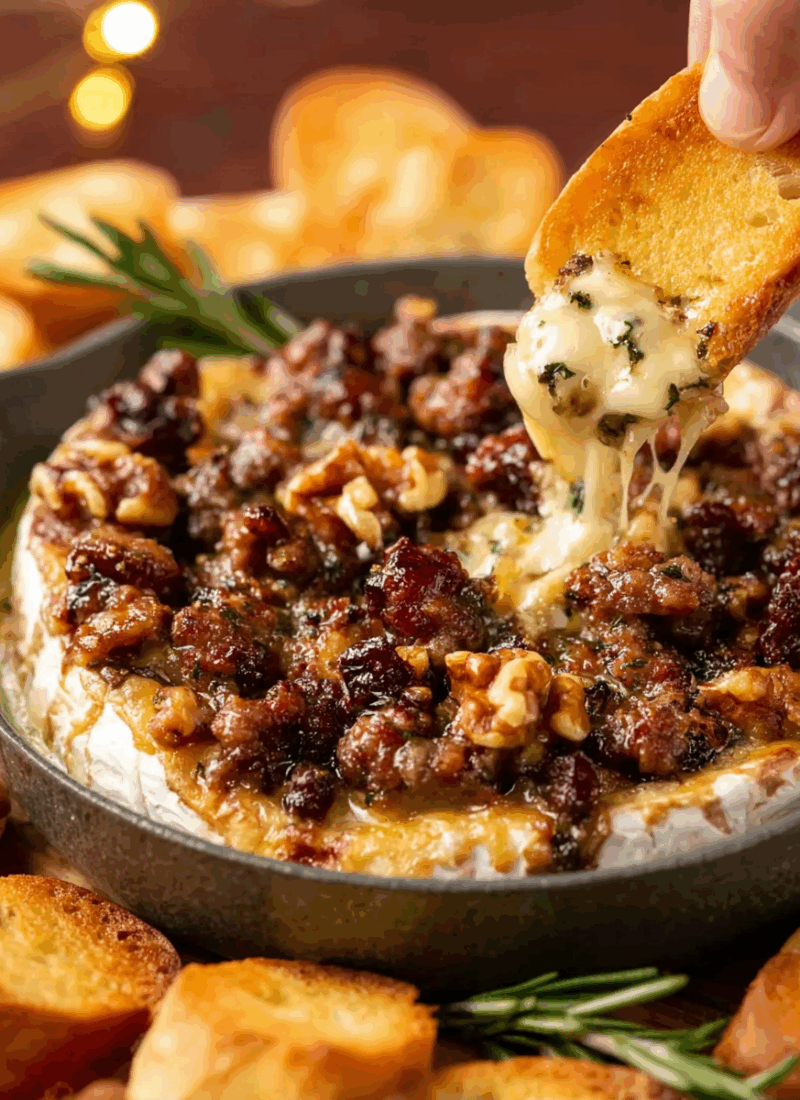 Sausage Baked Brie