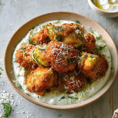 Zucchini & Polenta Fritters
