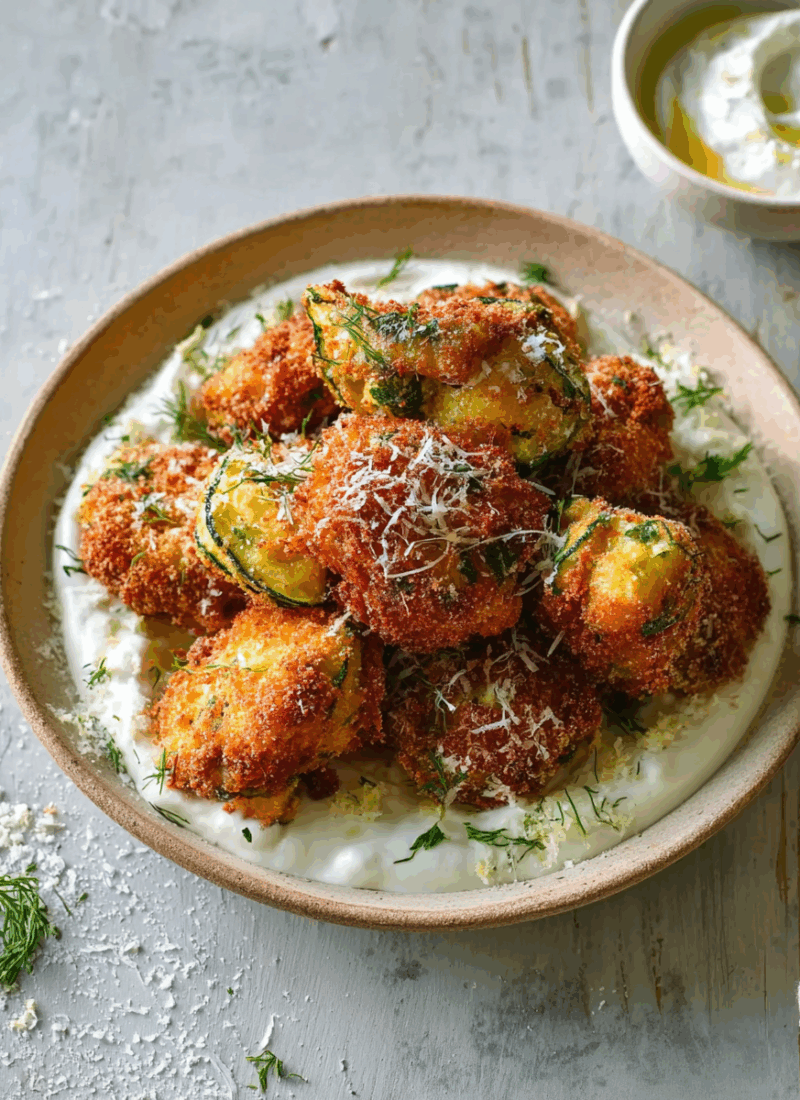 Zucchini & Polenta Fritters