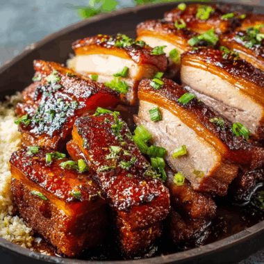 Honey Garlic Roast Pork Belly Slices