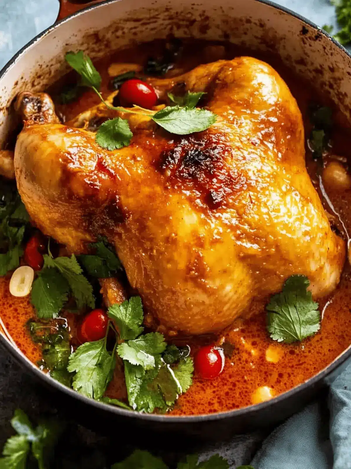 Thai Red Curry Pot Roast Chicken: A Cozy One-Pot Delight