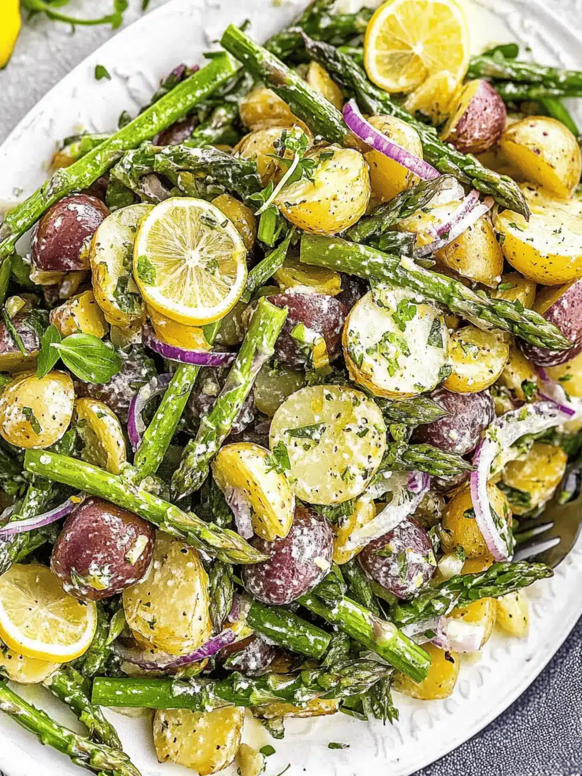 Lemon Herb Asparagus Potato Salad