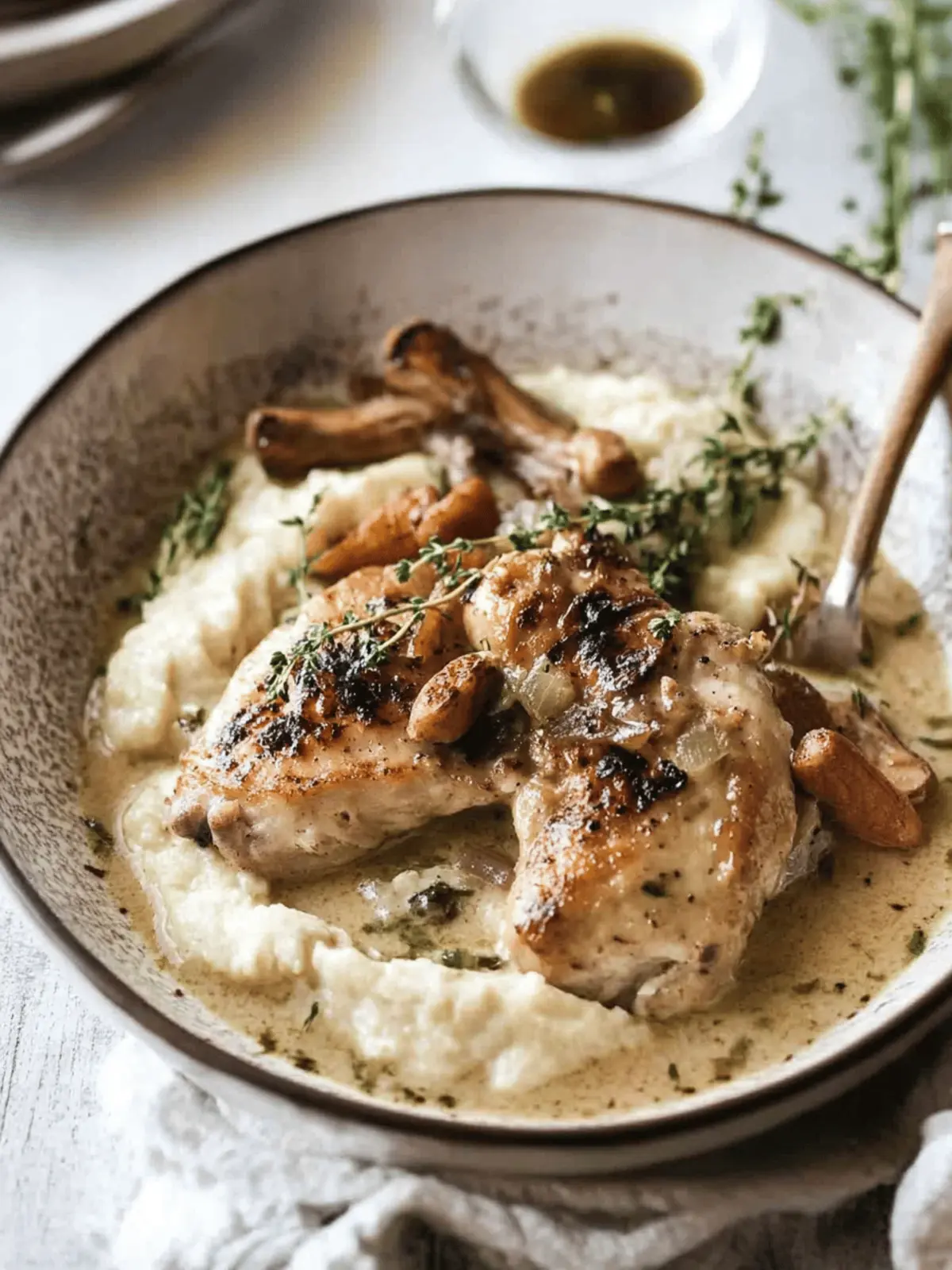 Chicken in White Wine Cream Sauce with Bacon Bliss