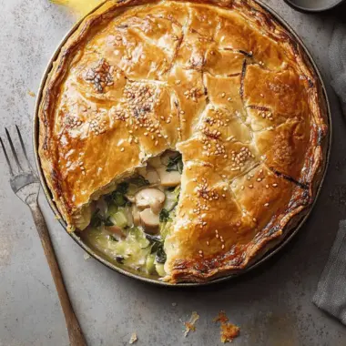 Chicken, Leek and Mushroom Pie