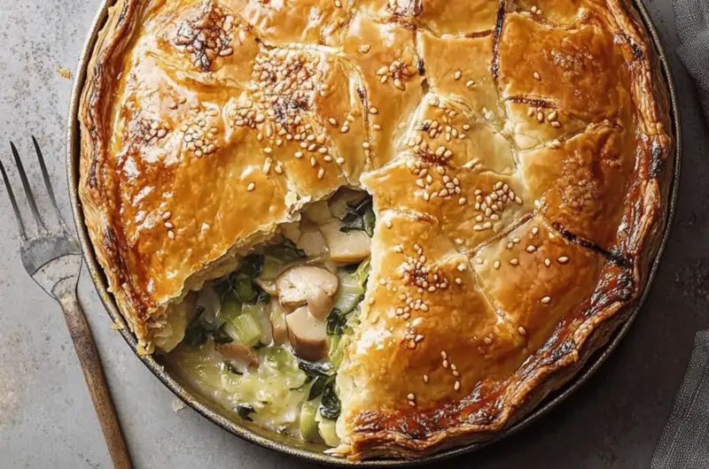 Chicken, Leek and Mushroom Pie