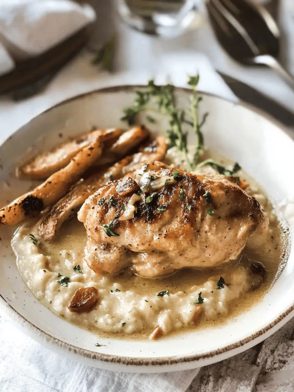 Chicken in White Wine Cream Sauce with Bacon Bliss