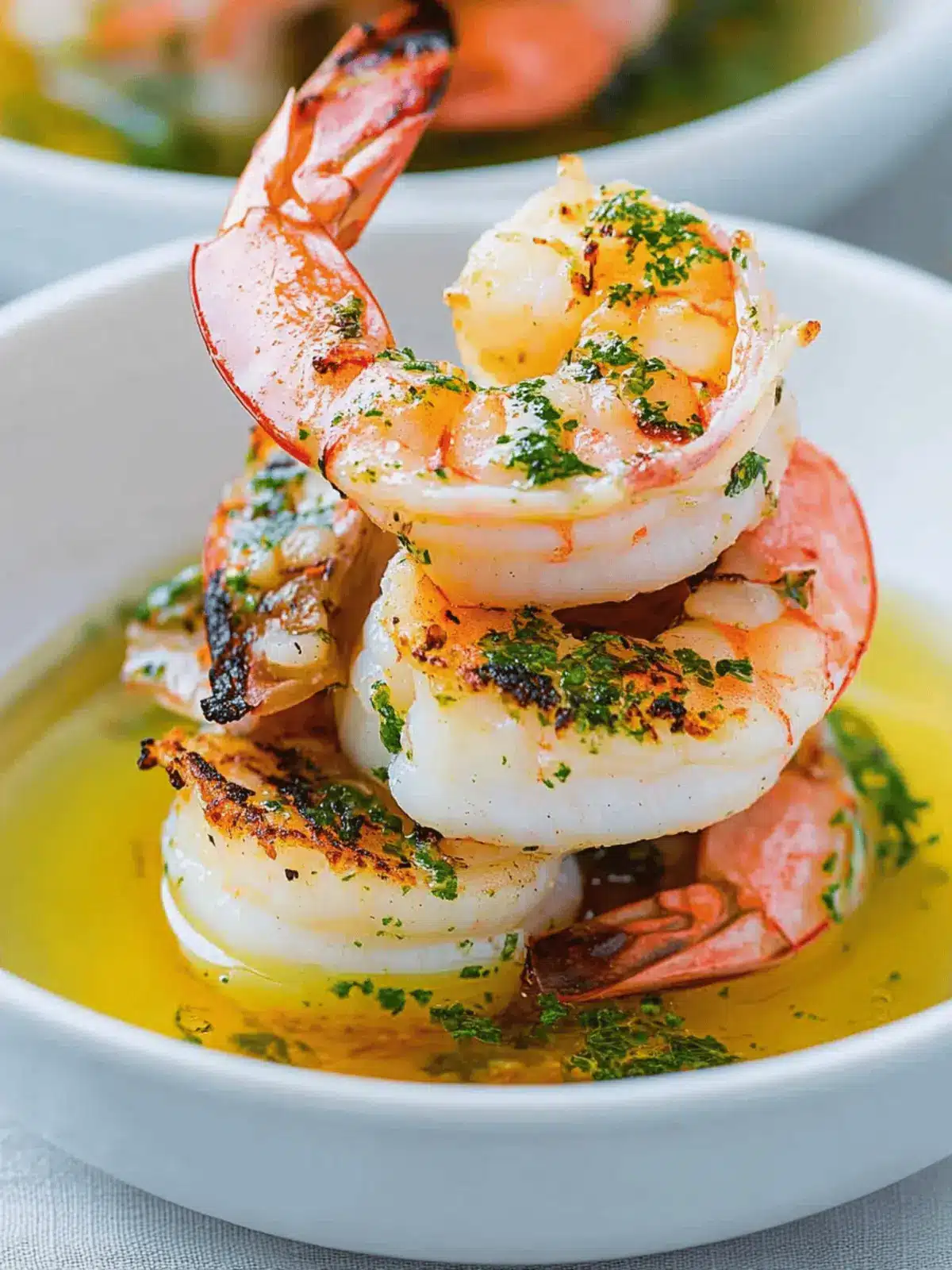 Grilled Gremolata Prawns in Prawn Broth for Special Occasions