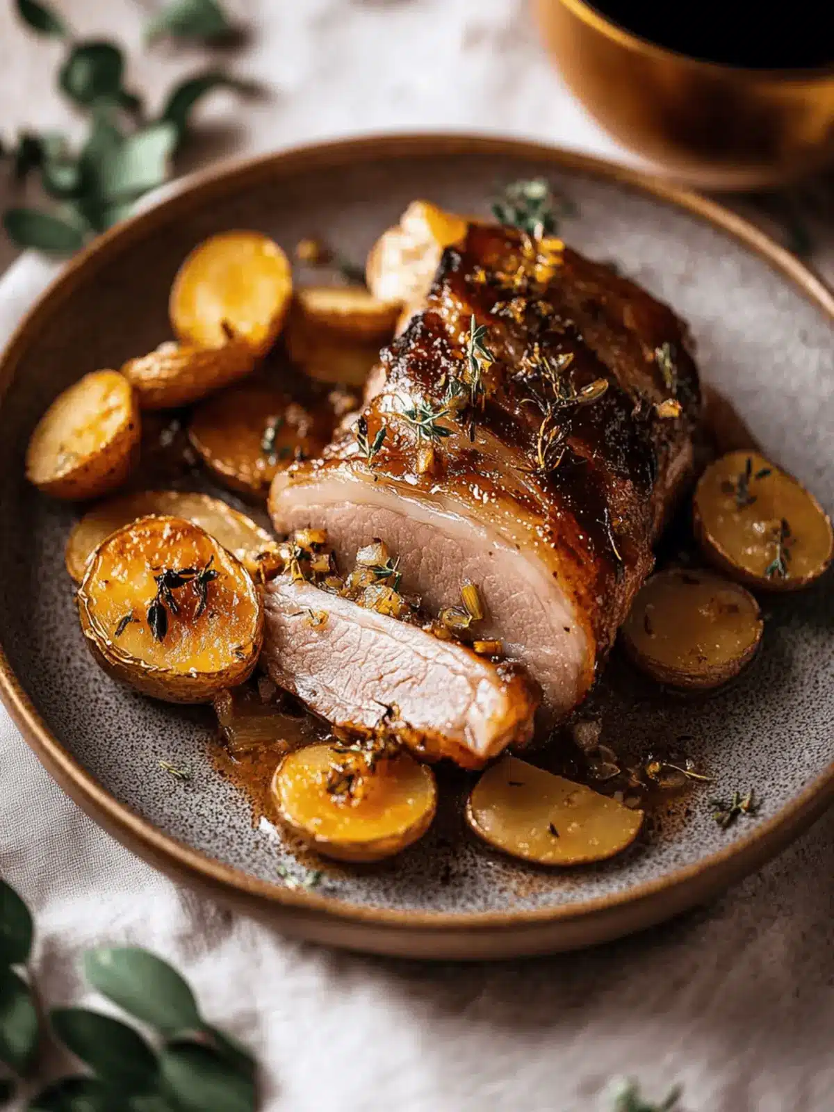 Slow Cooked Pork Belly with Fennel Seeds & Confit Potatoes