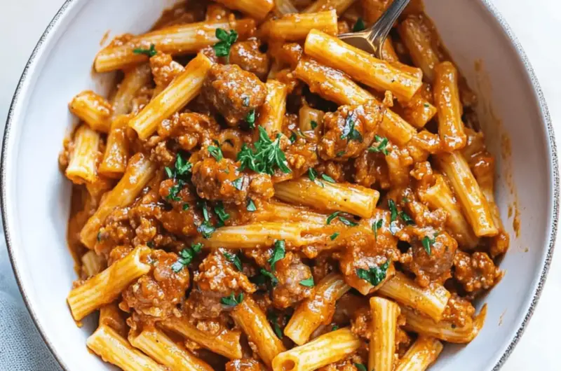 One Pot Spicy Sausage Pasta