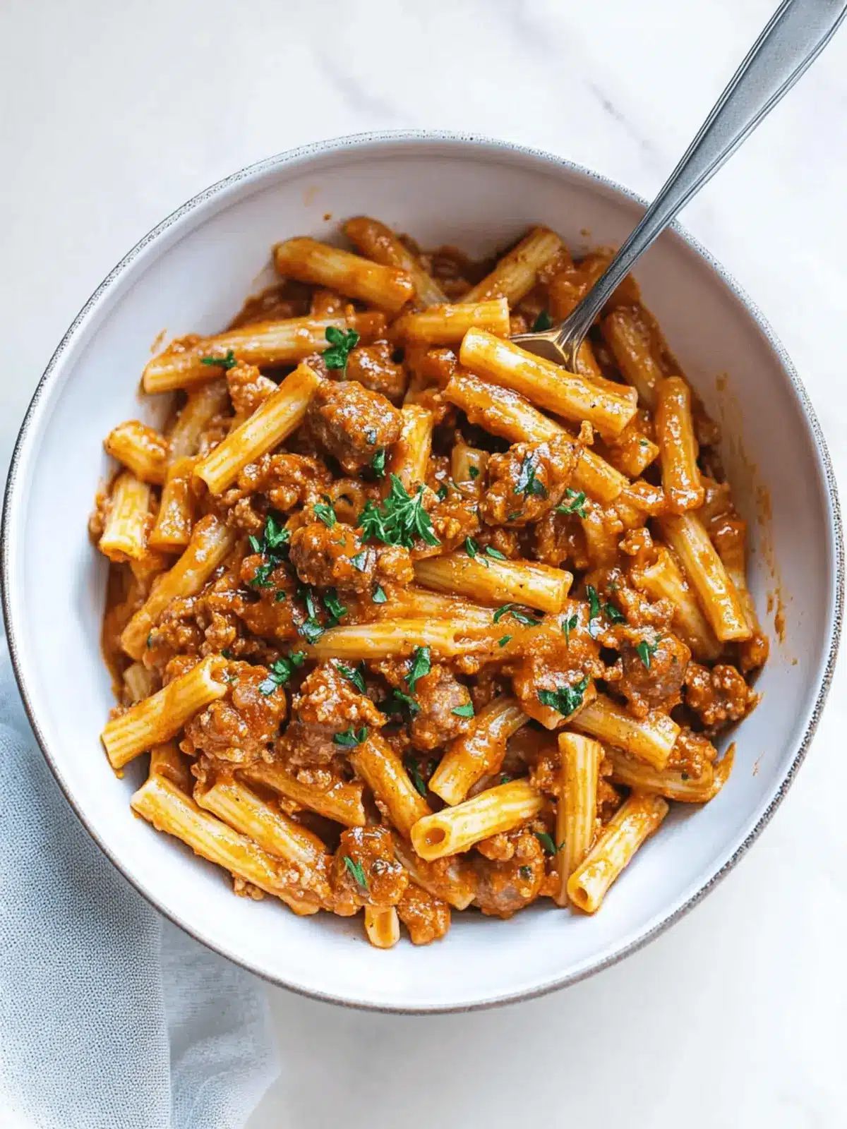 One Pot Spicy Sausage Pasta