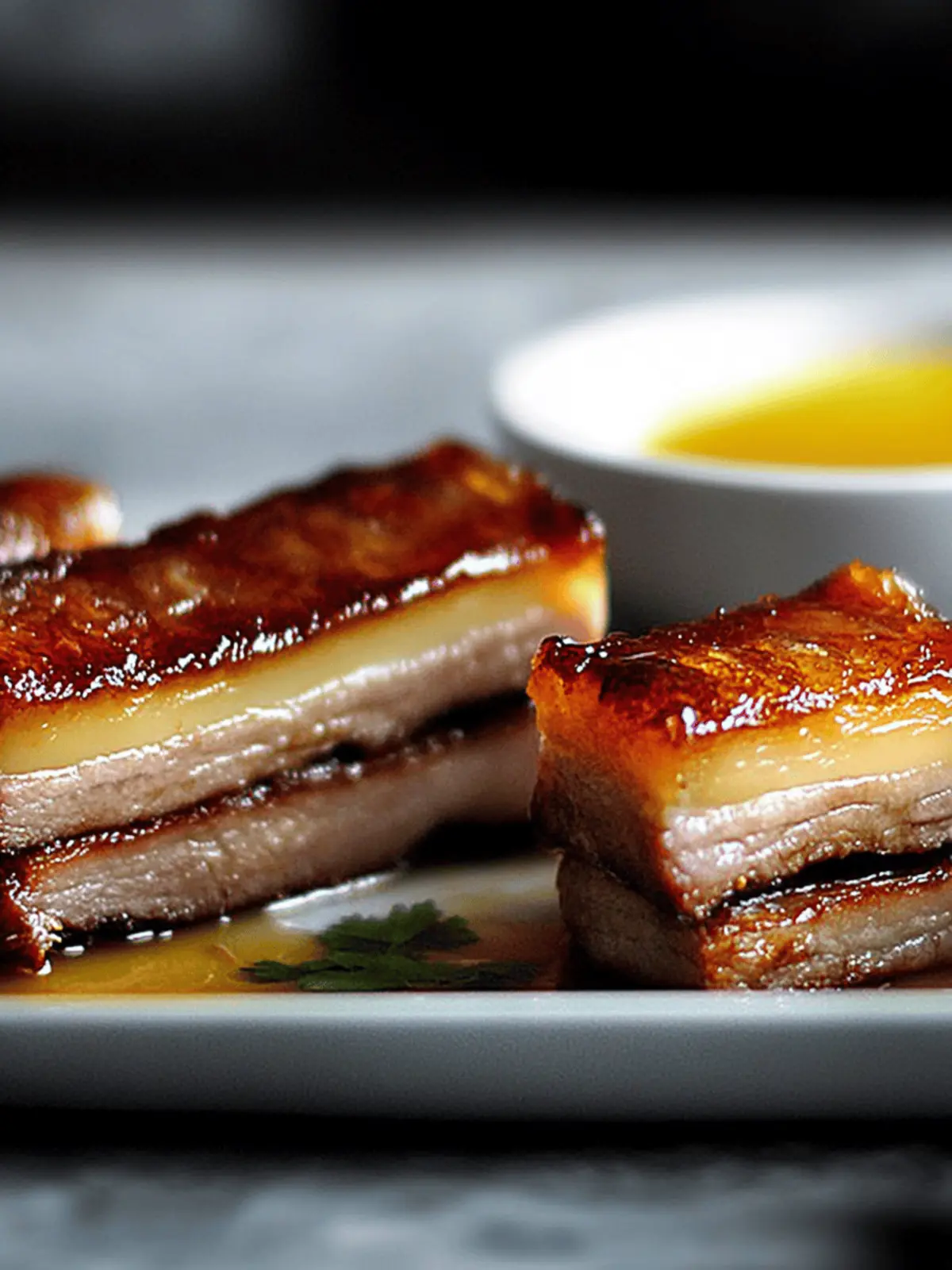Crème Brûlée Pork Belly Confit: A Sweet & Savory Masterpiece