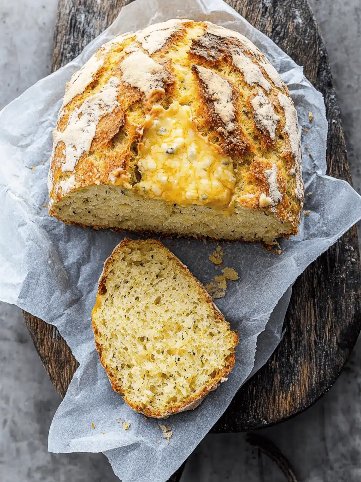 Cheesy Irish soda bread