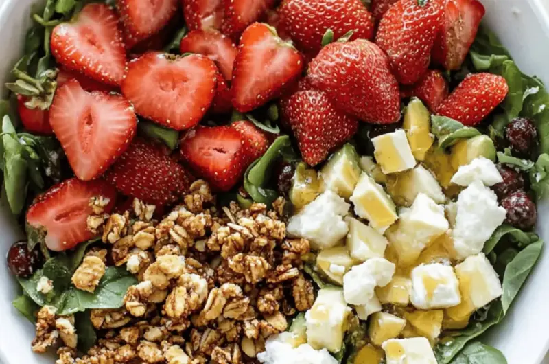 Strawberry Crunch Salad with Champagne Vinaigrette