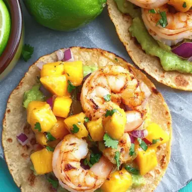 Roasted Shrimp Tostadas with Mango Coconut Salsa