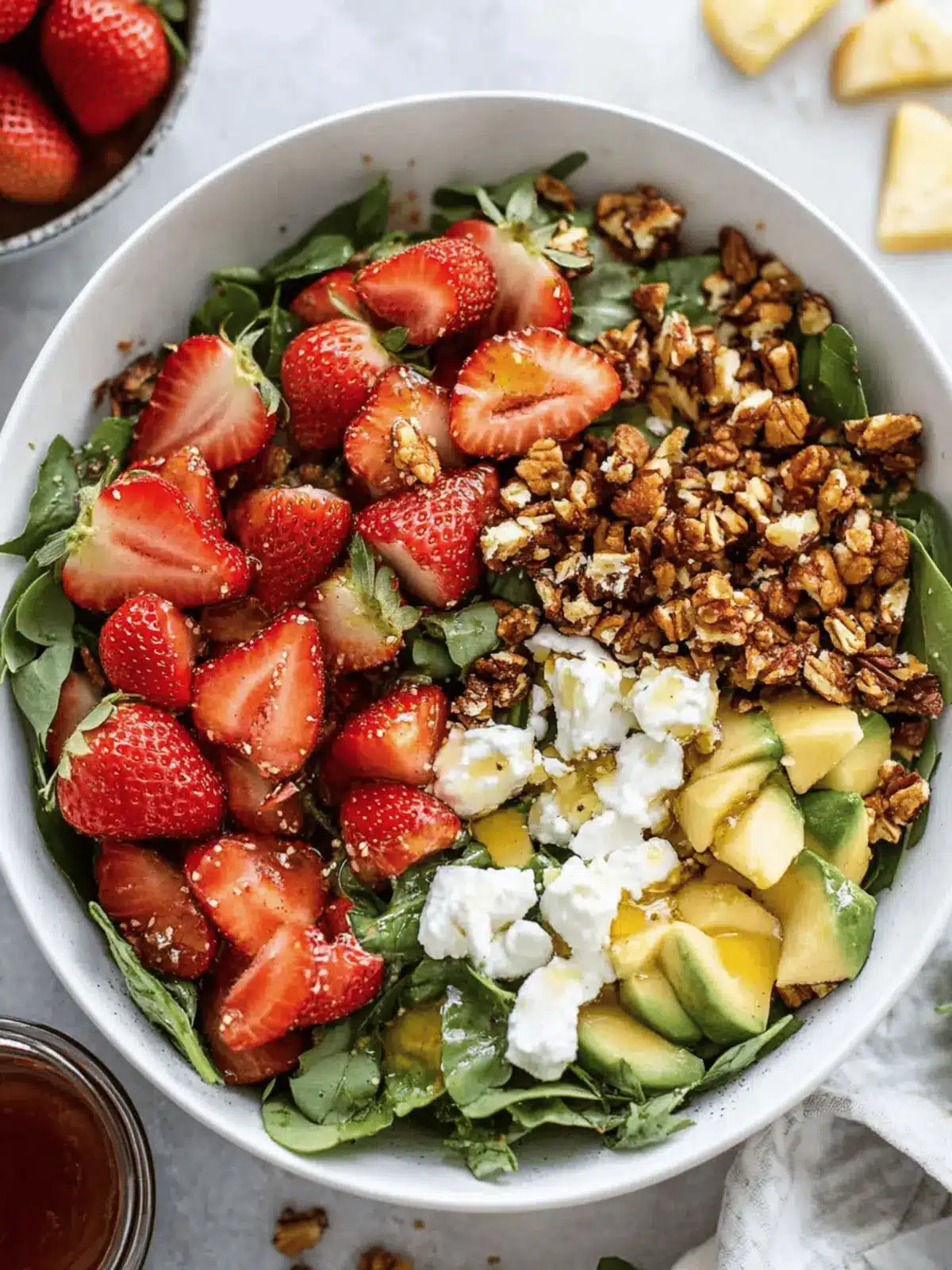 Strawberry Crunch Salad with Champagne Vinaigrette