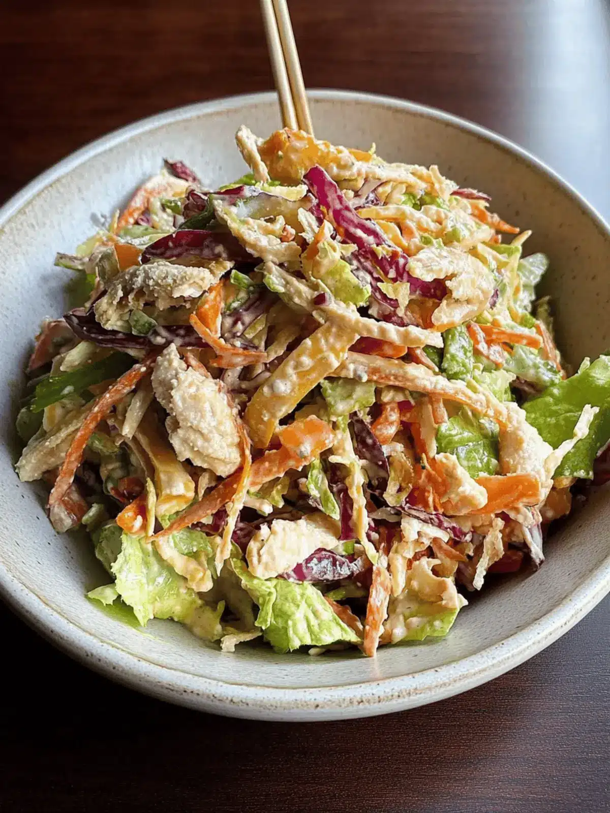 Chinois Salad Bliss: Easy Chicken Salad with Tangy Dressing