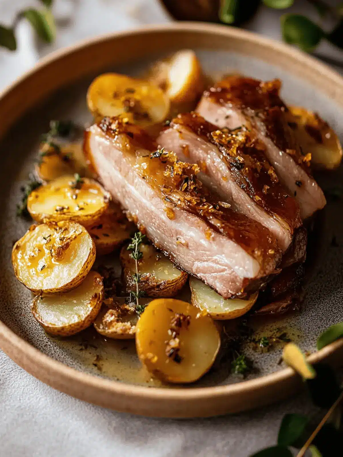 Slow Cooked Pork Belly with Fennel Seeds & Confit Potatoes