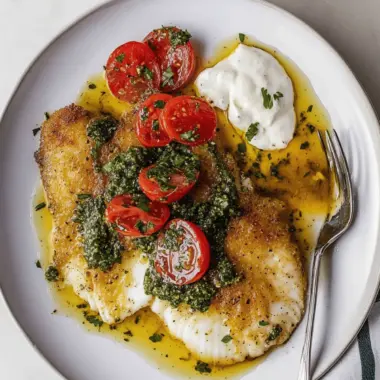 Lemon Pepper Sole with Citrus Herb Sauce