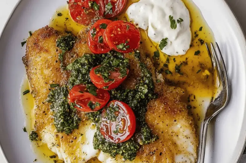 Lemon Pepper Sole with Citrus Herb Sauce