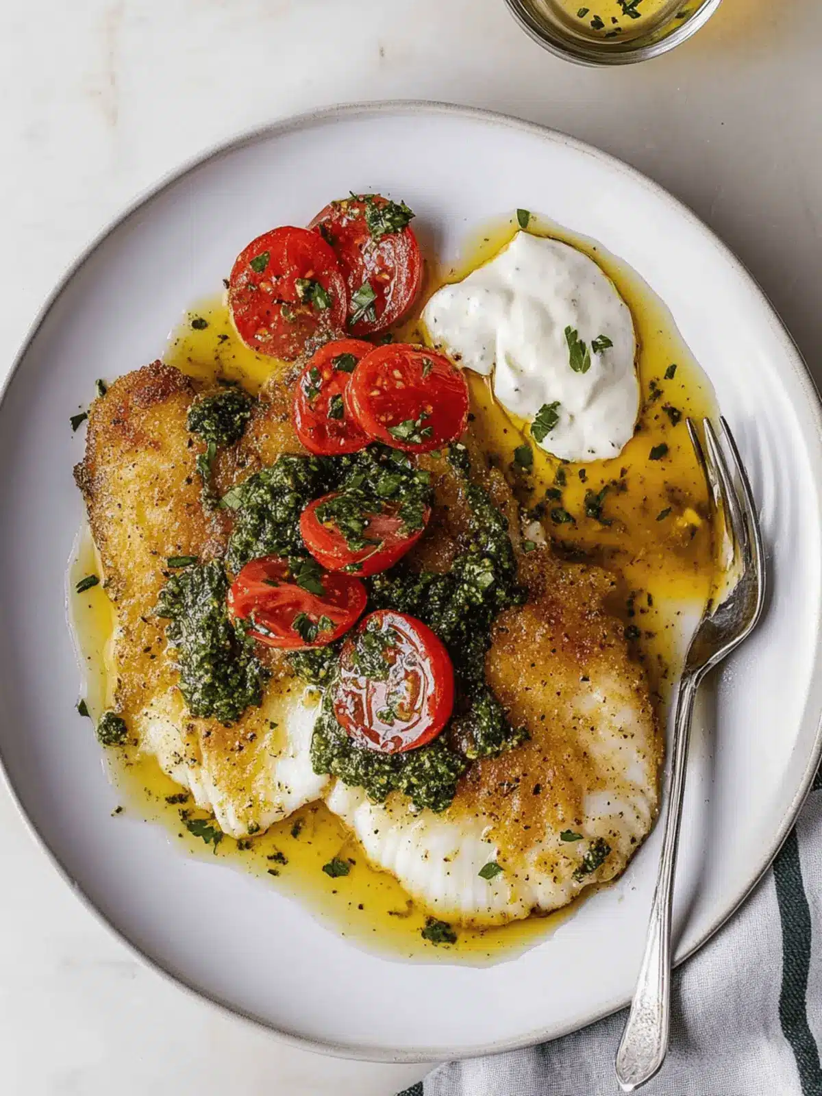 Lemon Pepper Sole with Citrus Herb Sauce