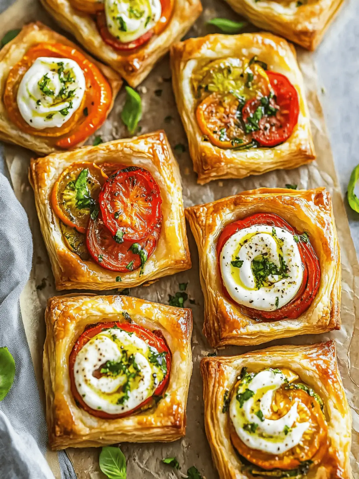 Tomato Tartlets with Puff Pastry