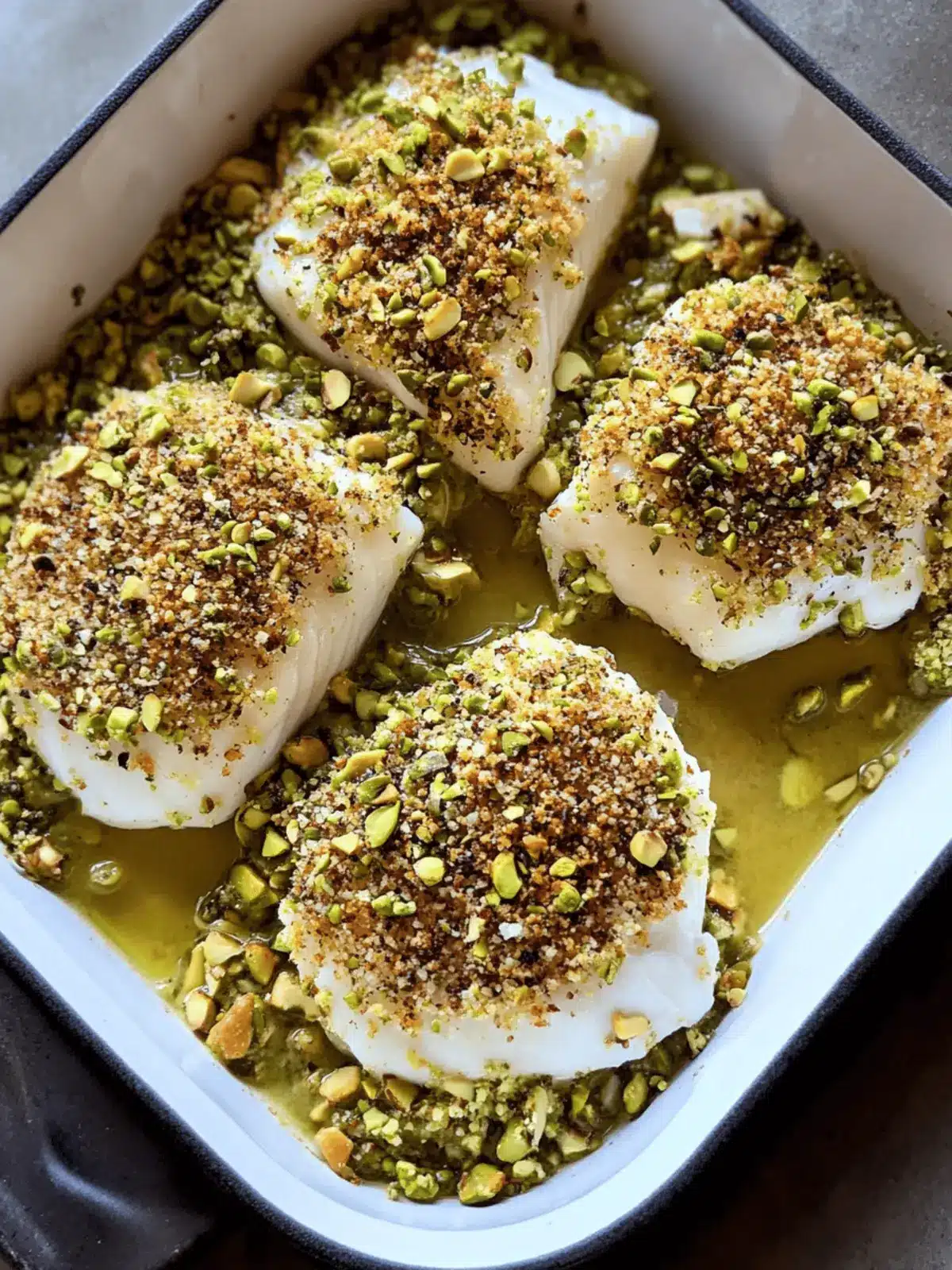 Pistachio Crusted Halibut