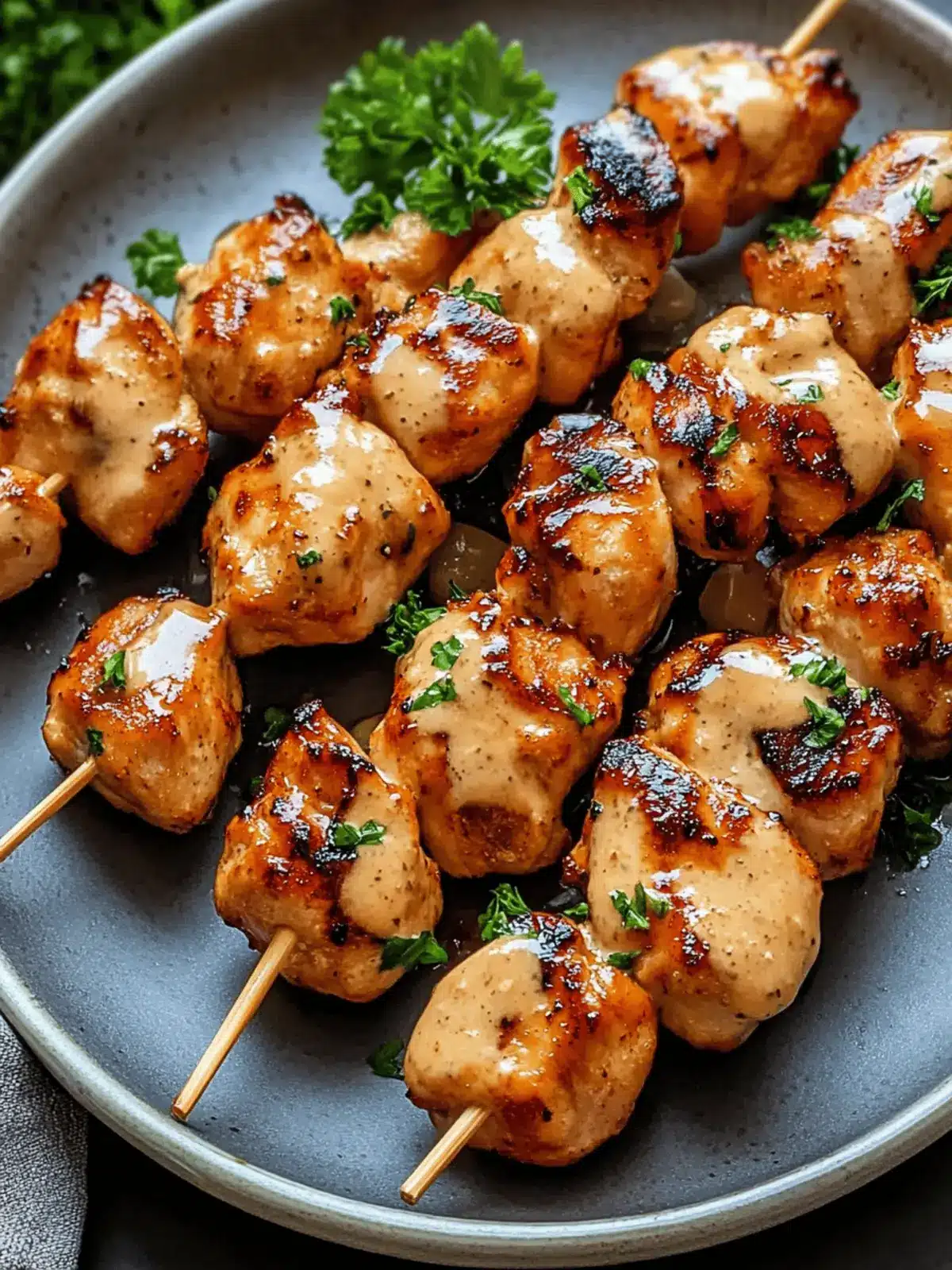Bang Bang Chicken Skewers