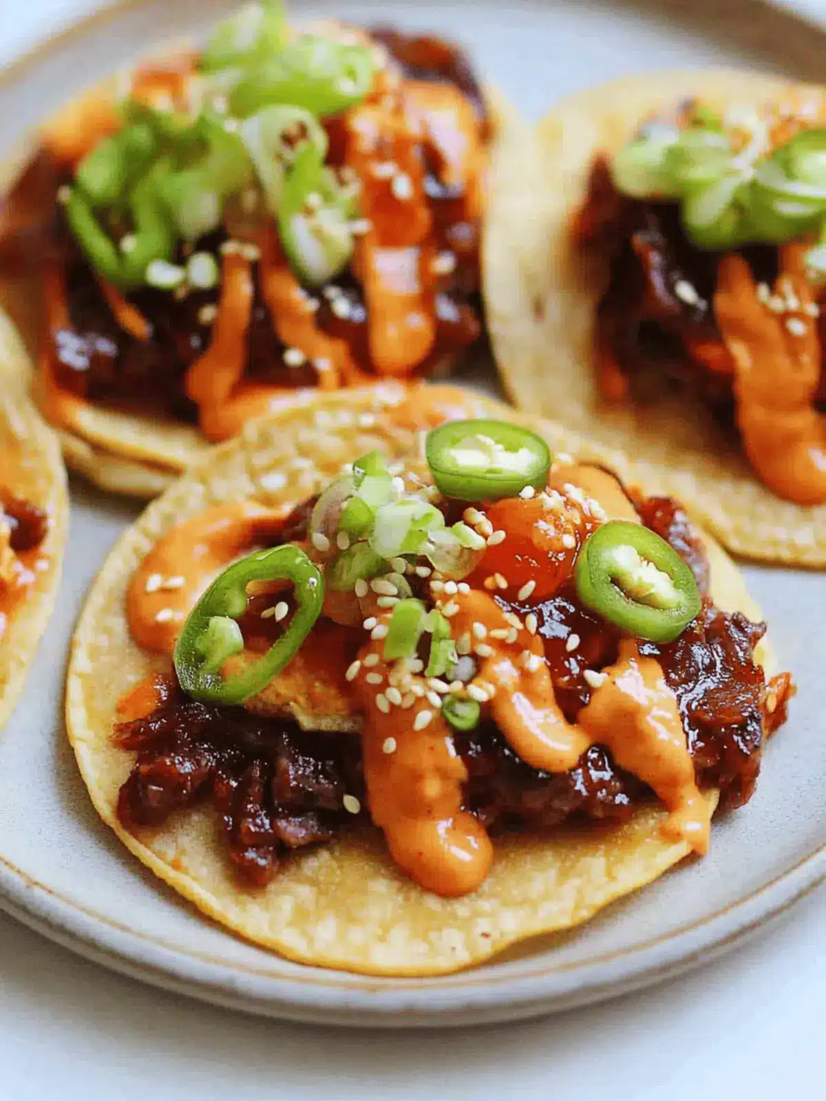 Bulgogi Beef Smashburger Tacos