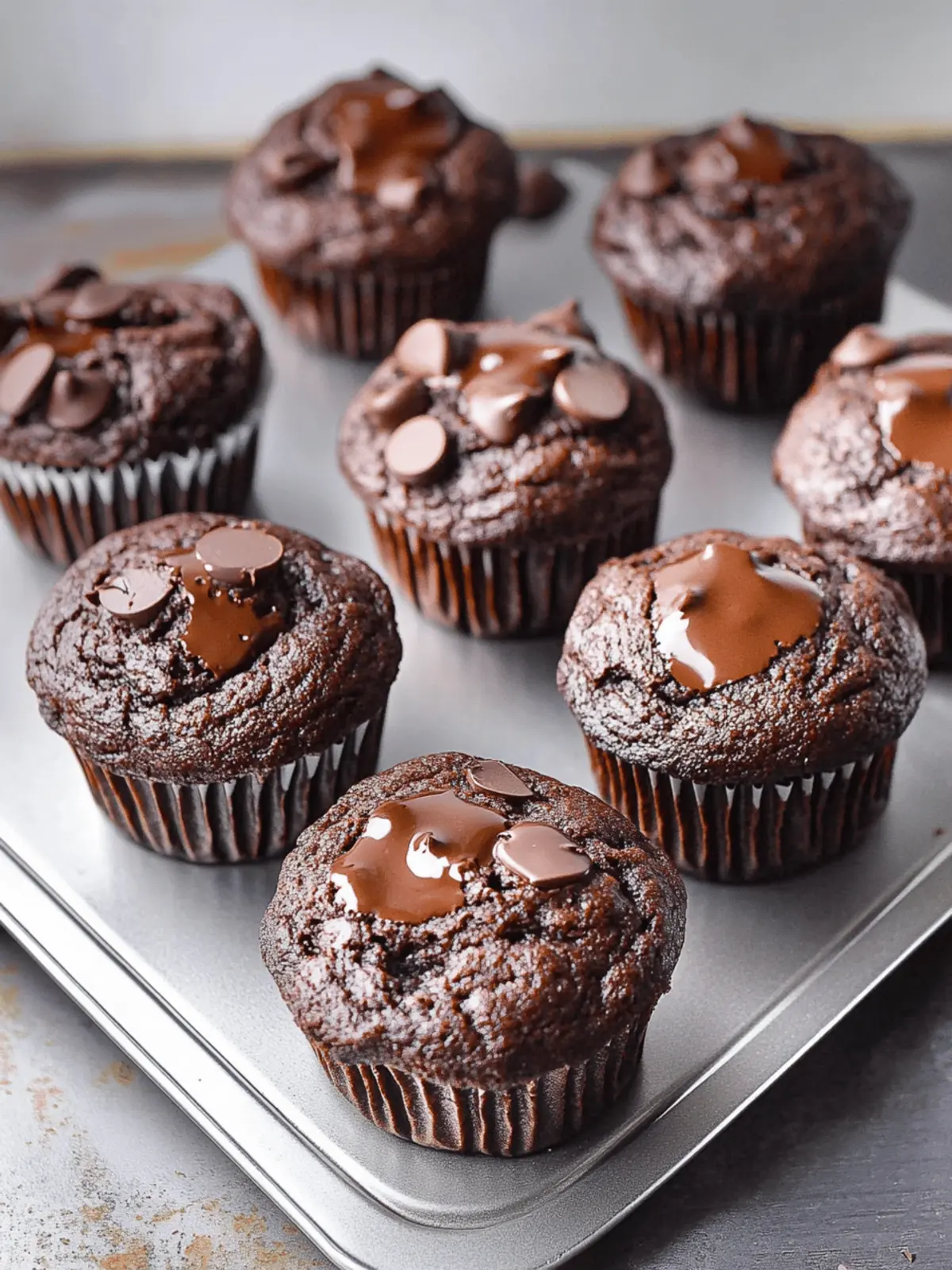 Sour Cream Double Chocolate Muffins
