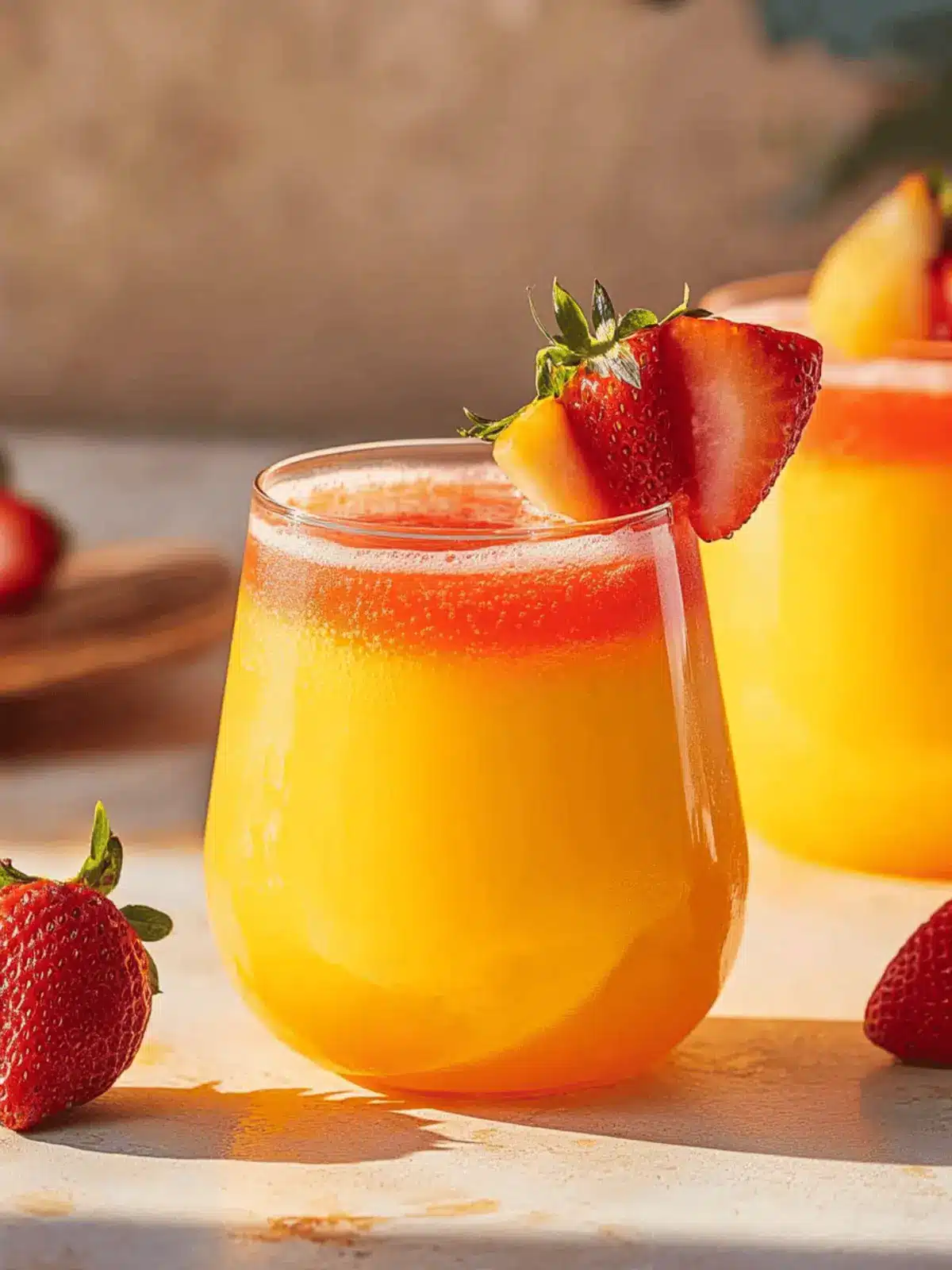 Strawberry Sunrise Mimosa