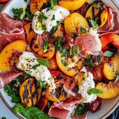 Grilled Nectarine Burrata Prosciutto Salad