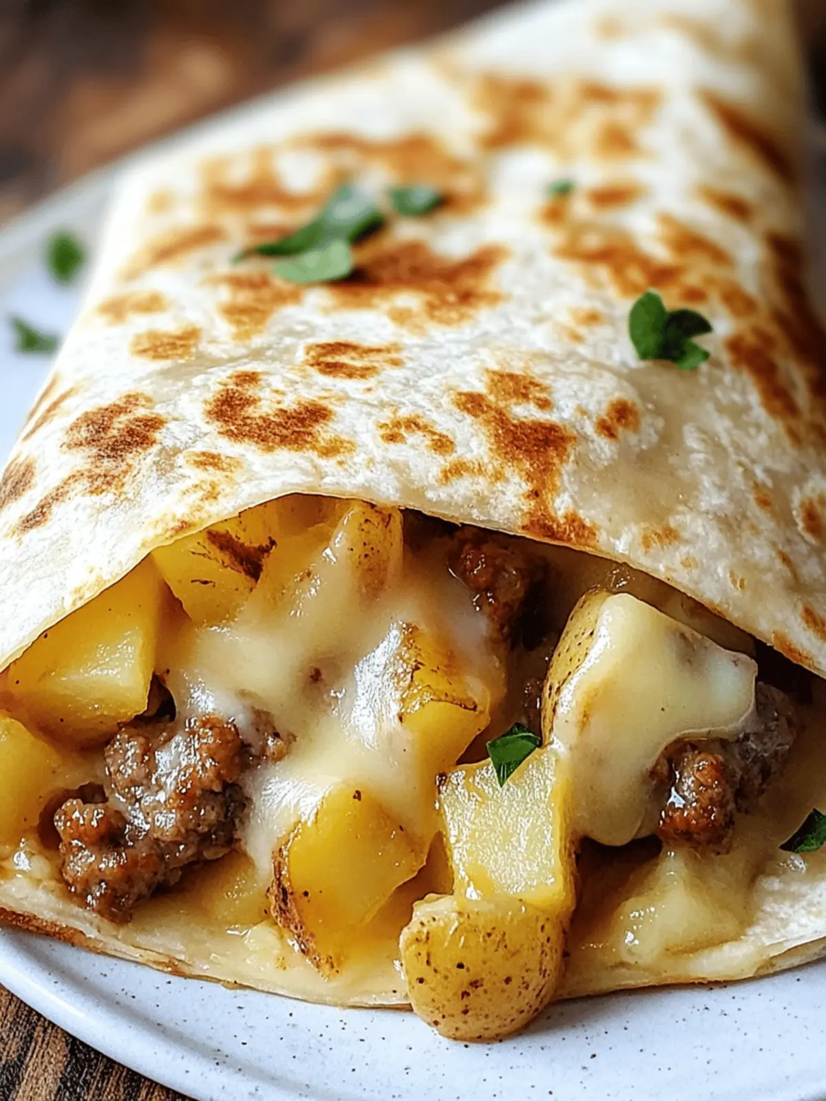 Sausage Cheese & Potato Breakfast Wraps