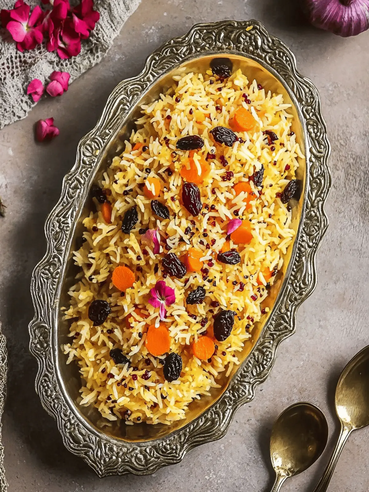 Sweet Basmati Rice with Carrots & Raisins