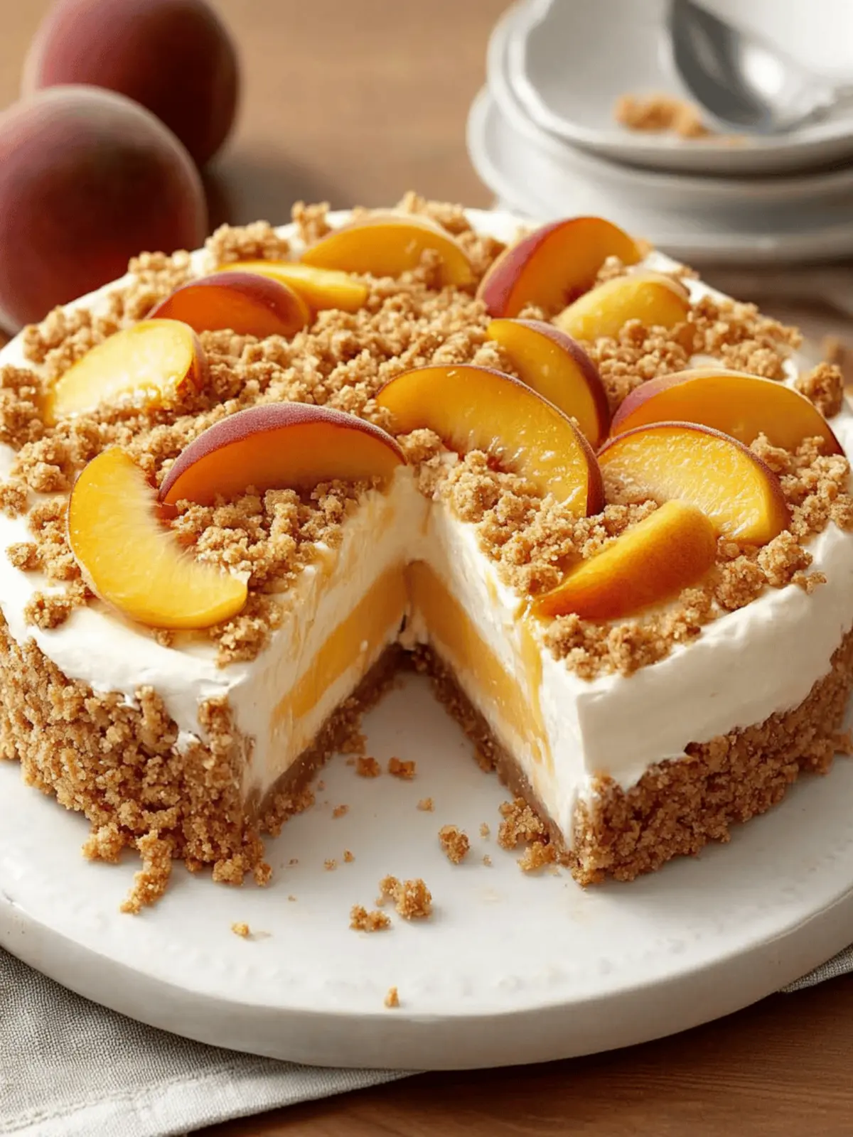 Peach Crumble Cheesecake