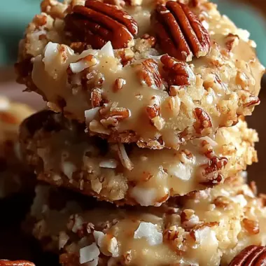 No-Bake Coconut Pecan Praline Cookies