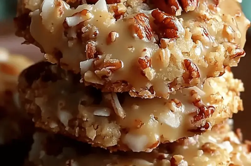 No-Bake Coconut Pecan Praline Cookies