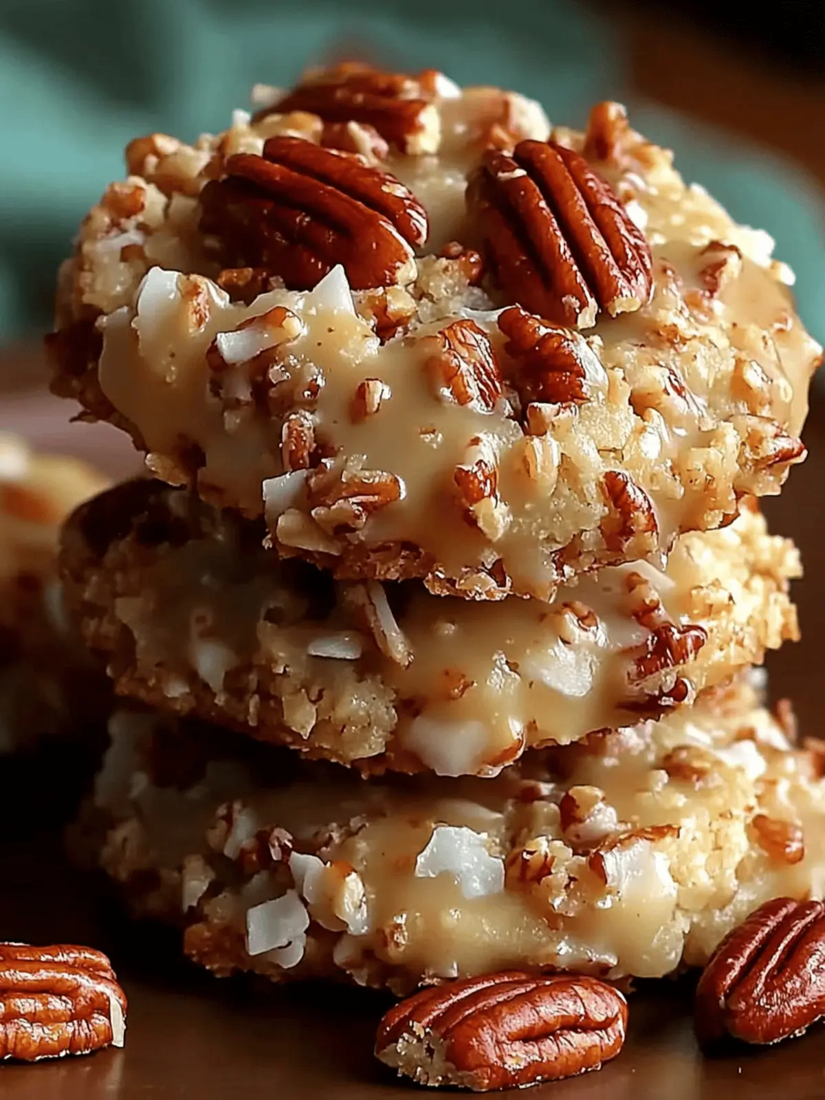 No-Bake Coconut Pecan Praline Cookies