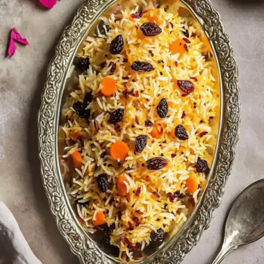 Sweet Basmati Rice with Carrots & Raisins