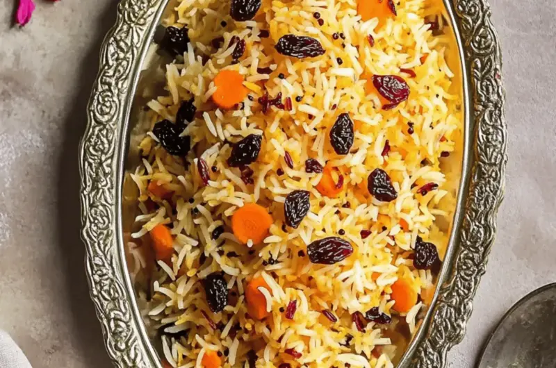 Sweet Basmati Rice with Carrots & Raisins