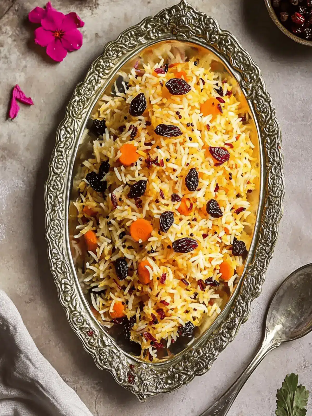 Sweet Basmati Rice with Carrots & Raisins