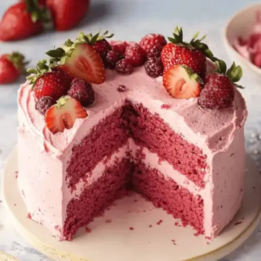 Small-batch Vegan Strawberry Cake