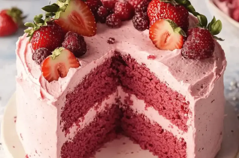 Small-batch Vegan Strawberry Cake