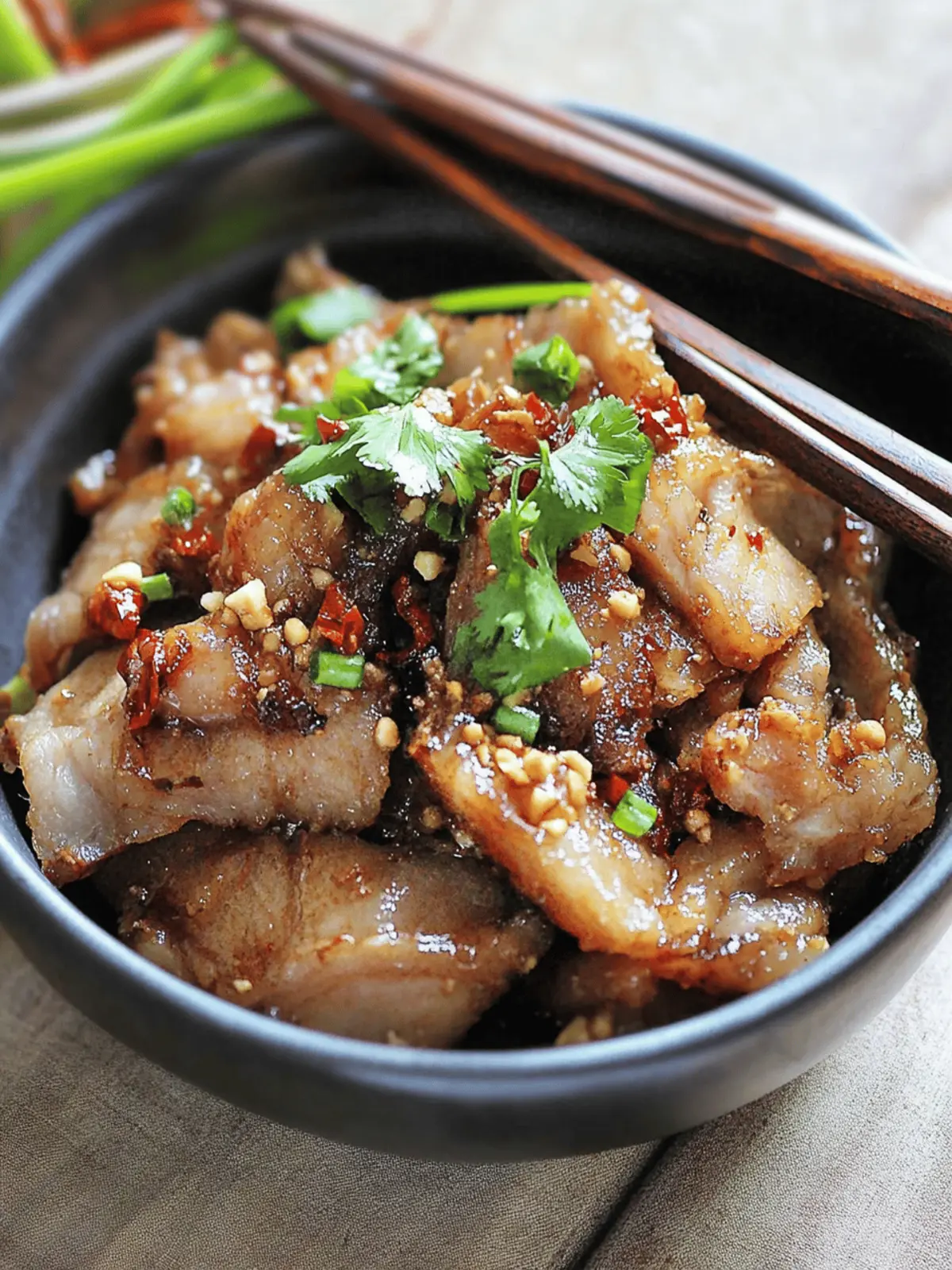Pork Belly with Spicy Garlic Sauce