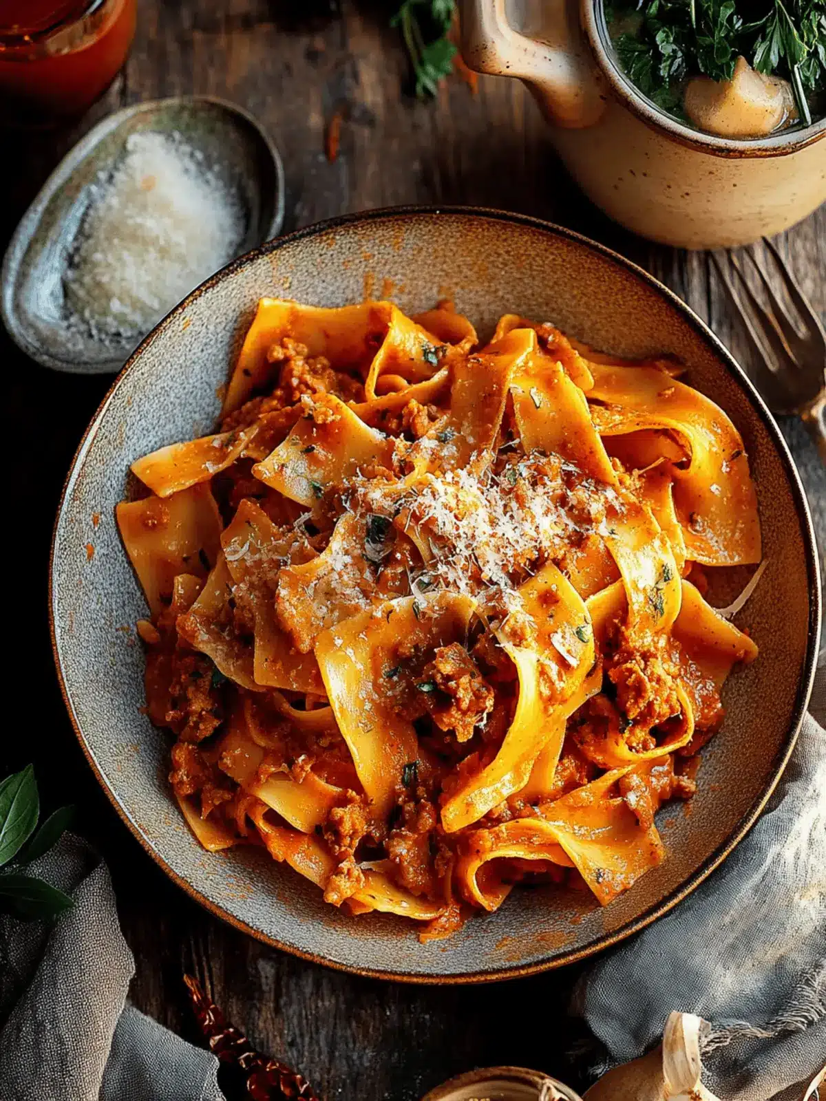 Creamy Calabrian Chili Pappardelle with Sausage & Fennel