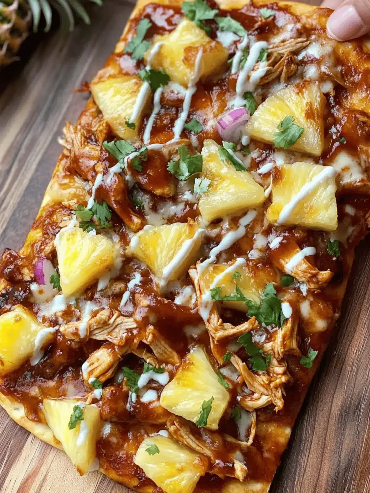 BBQ Chicken Pineapple Flatbread