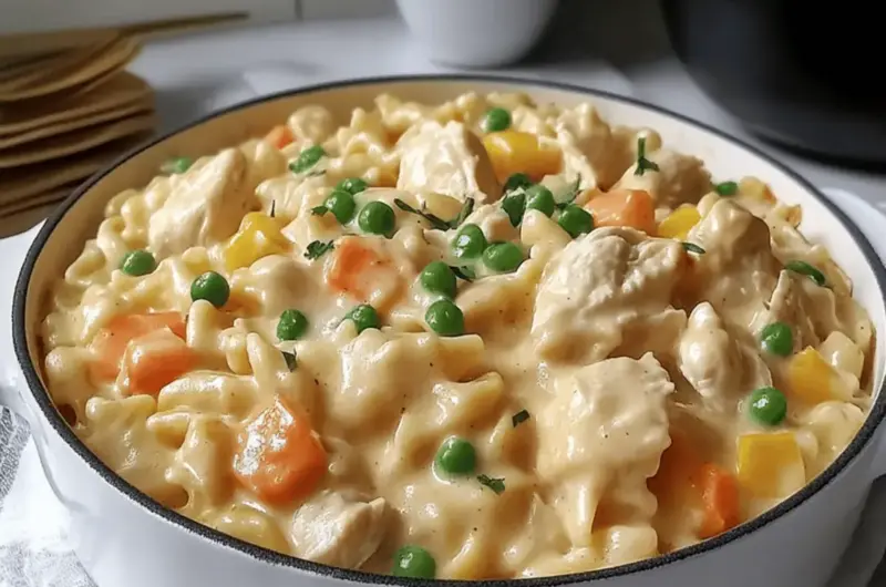 One Pot Chicken Pot Pie Pasta