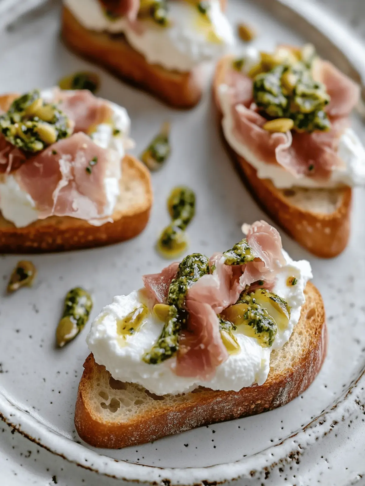 Whipped Ricotta Crostini with Mortadella