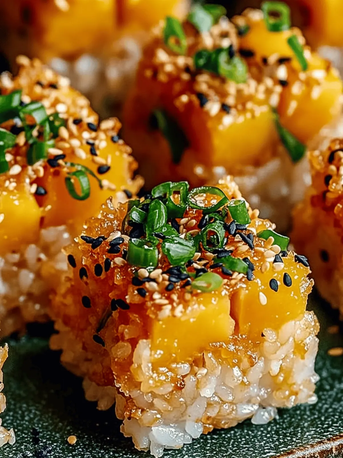 Swicy Mango Crispy Rice Sushi
