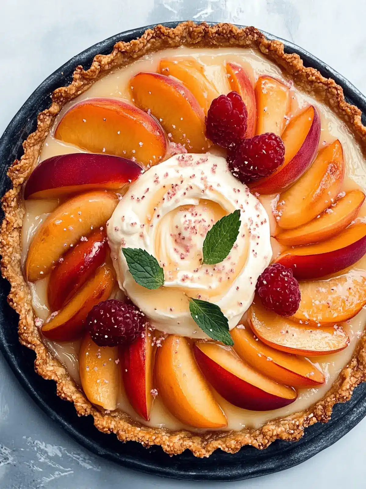 White Peach Mascarpone Tart
